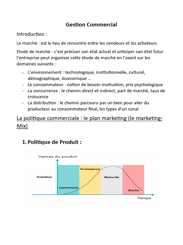 Stratégies de Gestion Commerciale | PDF | Commercialisation | Sodles
