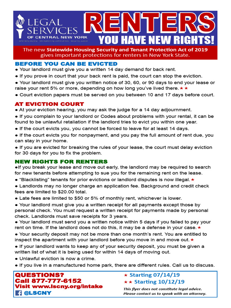 New York Tenant Protection Act 2019 | PDF | Eviction | Landlord