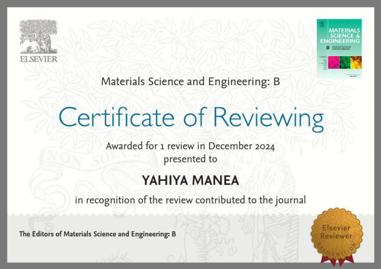 Certificate MSB Recognised | PDF