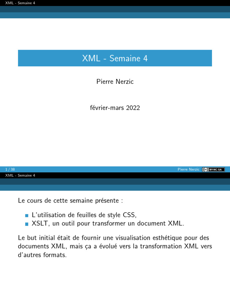 Visualisation XML avec XSLT et CSS | PDF | XML | XPath