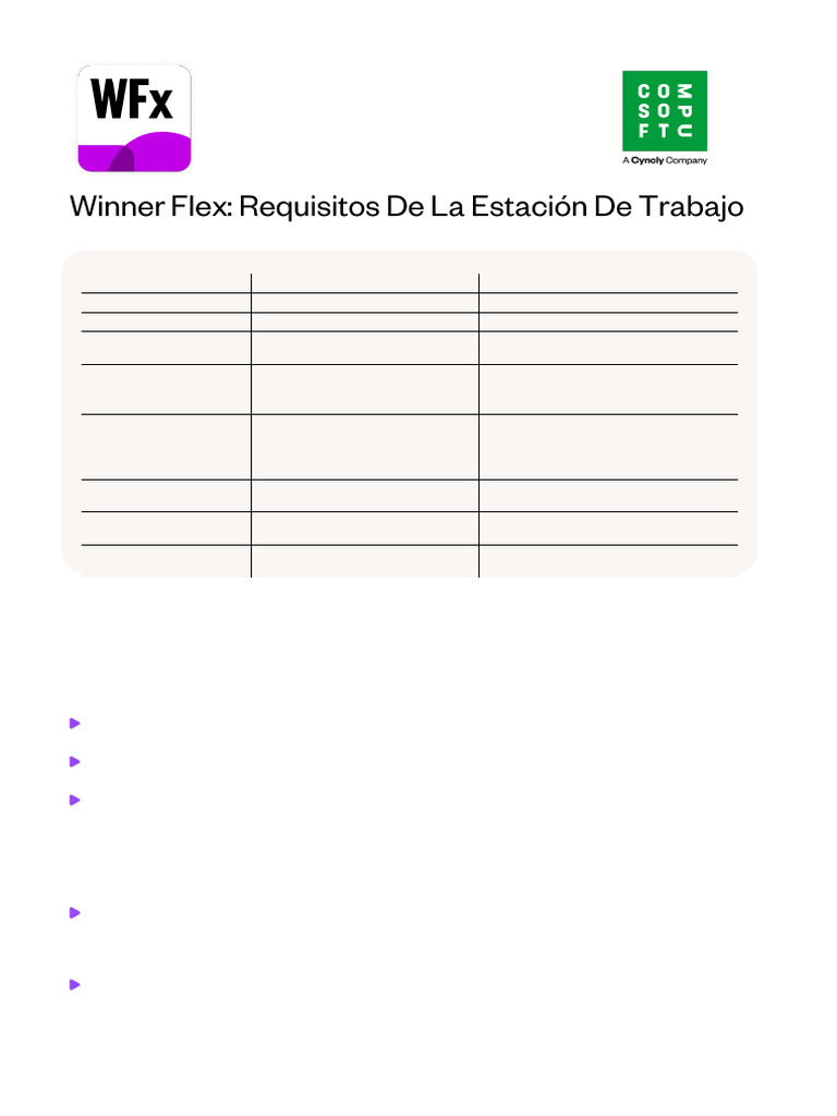 Winner Flex System Requirements ES | PDF | Hardware de la computadora ...