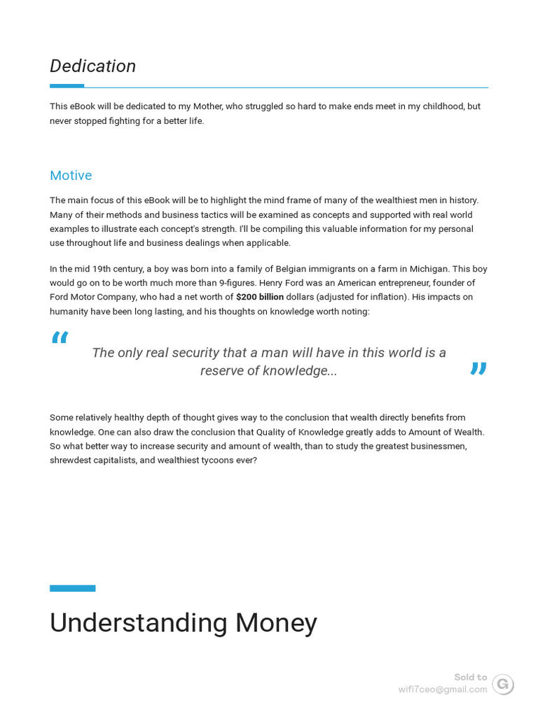 Understanding Money: Wealth Insights | PDF | Cost Of Living | Debt