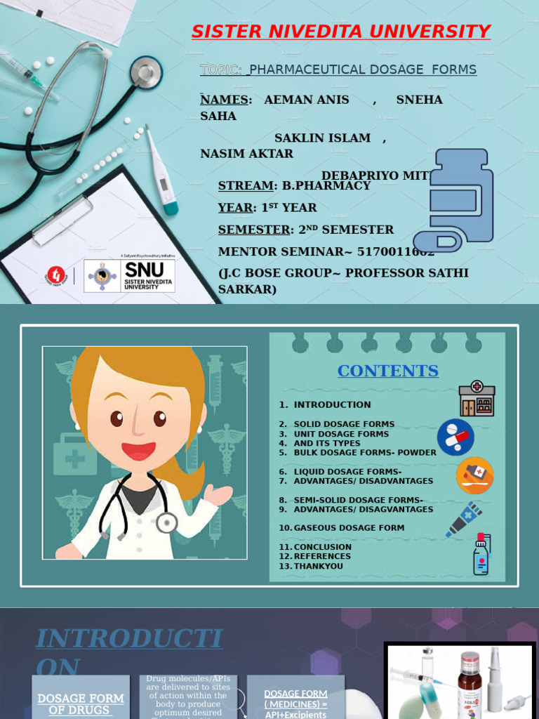 Overview of Pharmaceutical Dosage Forms | PDF | Tablet (Pharmacy ...