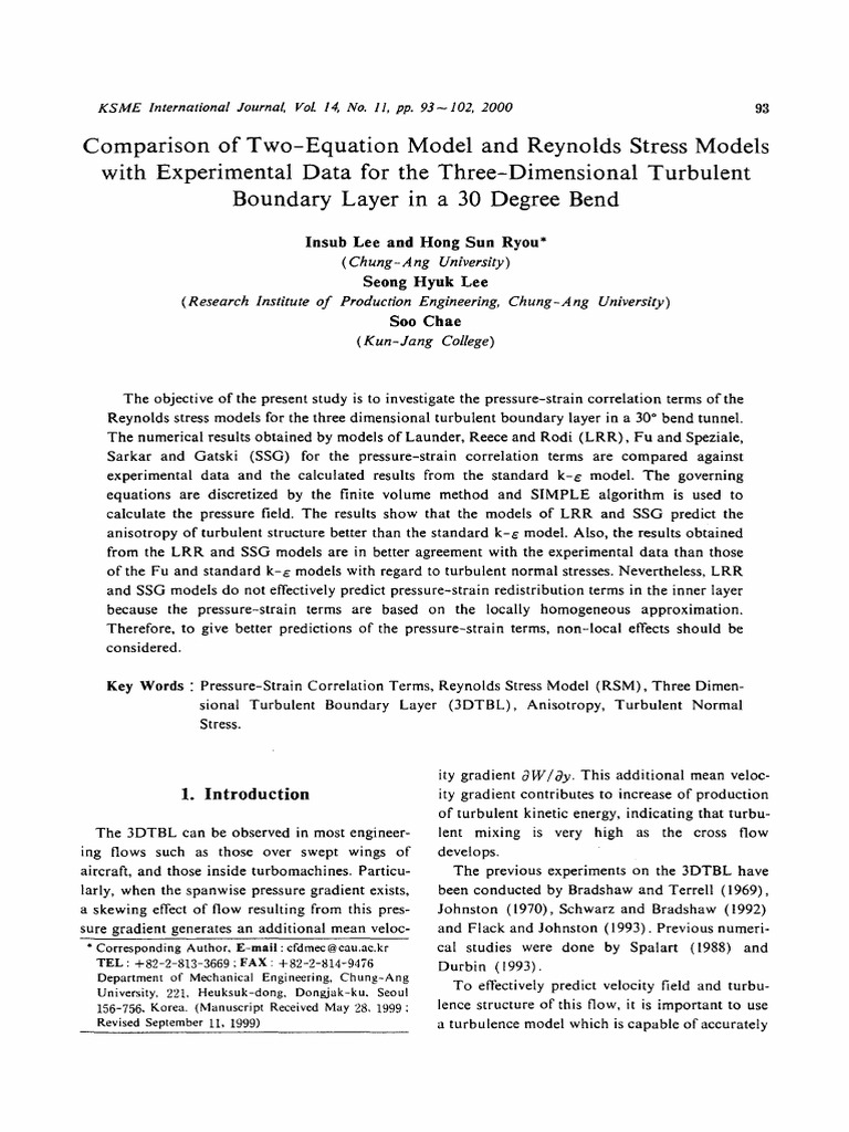 Turbulent Boundary Layer Models Comparison | PDF | Turbulence | Civil ...
