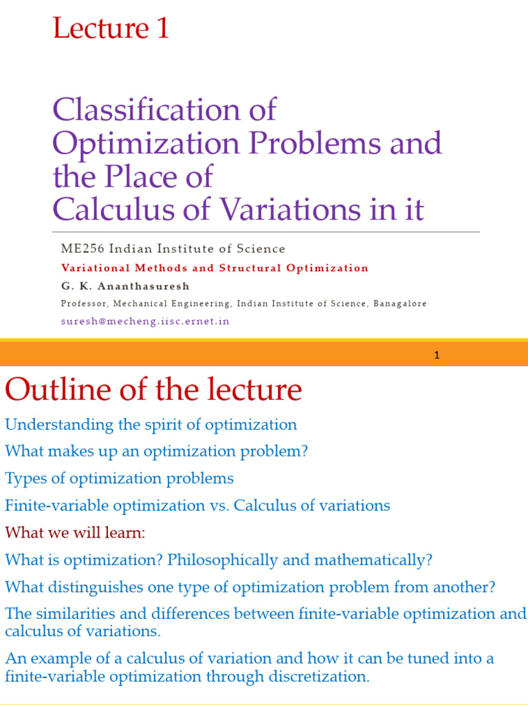CLassification of OPtimization Methods Slides | PDF | Mathematical ...