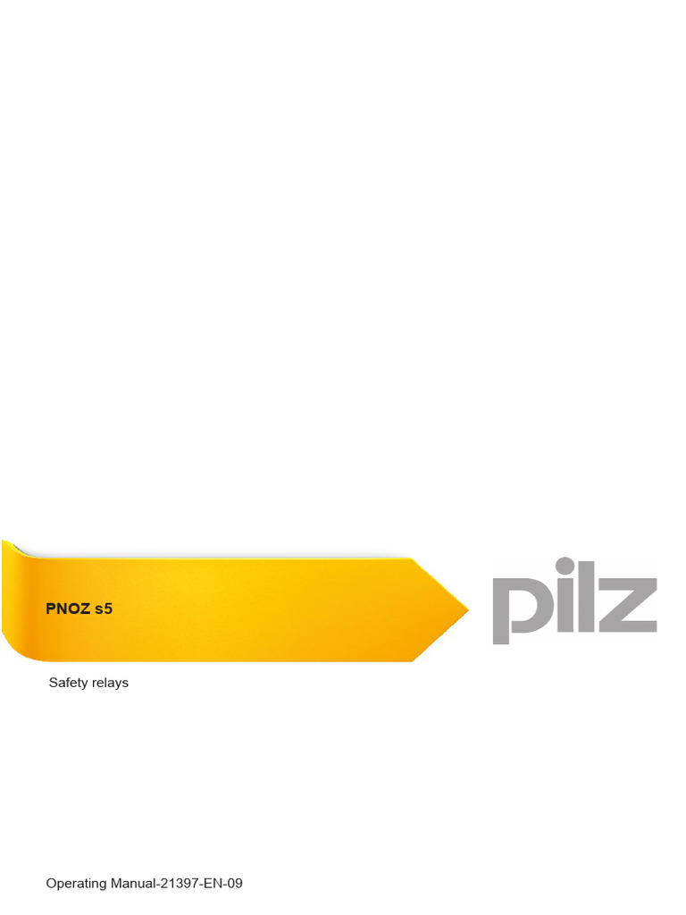 PNOZ S5 Safety Relay Manual PDF Switch Relay