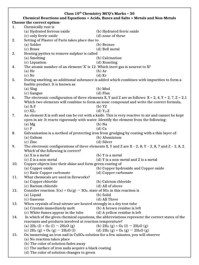 Chemistry Less-1 + Less-2 + Less-3-1 | PDF | Acid | Oxide