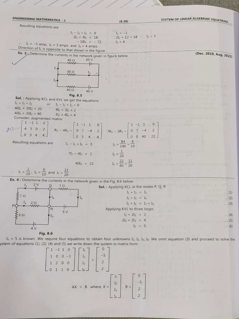 Engineering Mathematics: Current Analysis | PDF | Equations | Algebra