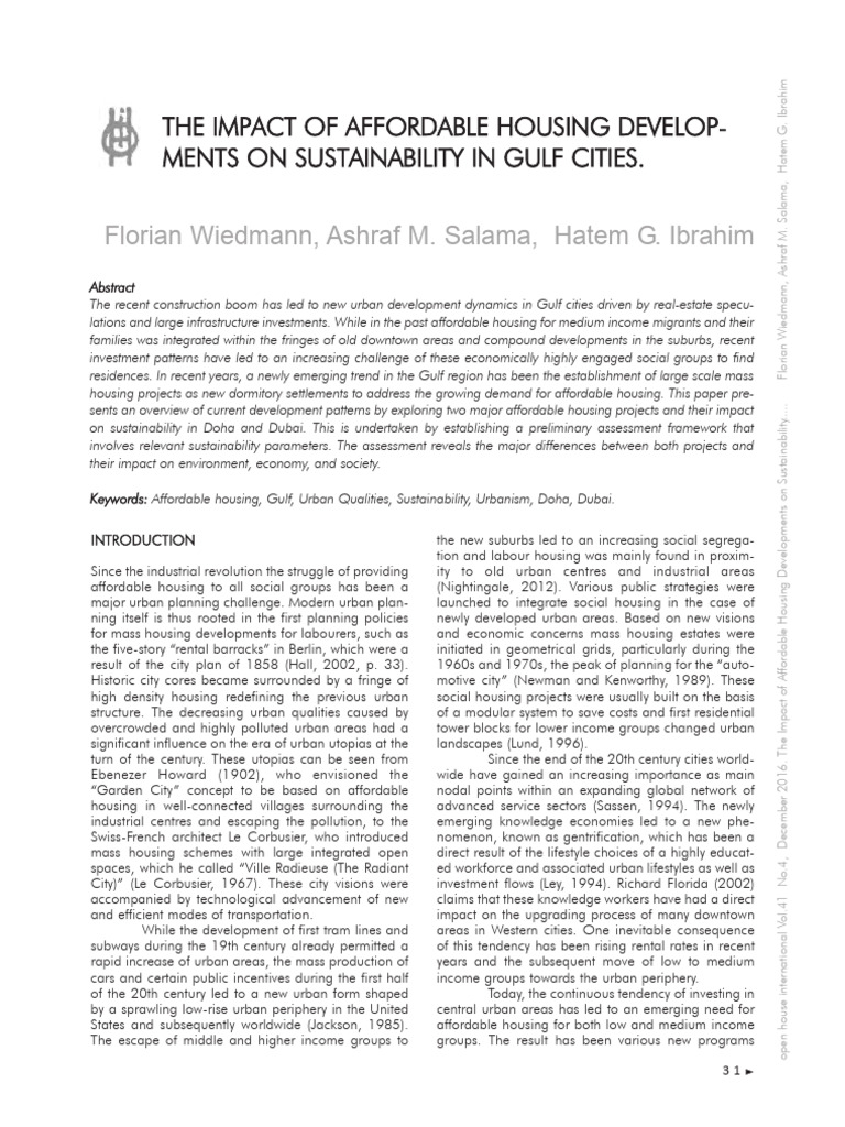 Afforable Housing Pdf Affordable Housing Sustainability