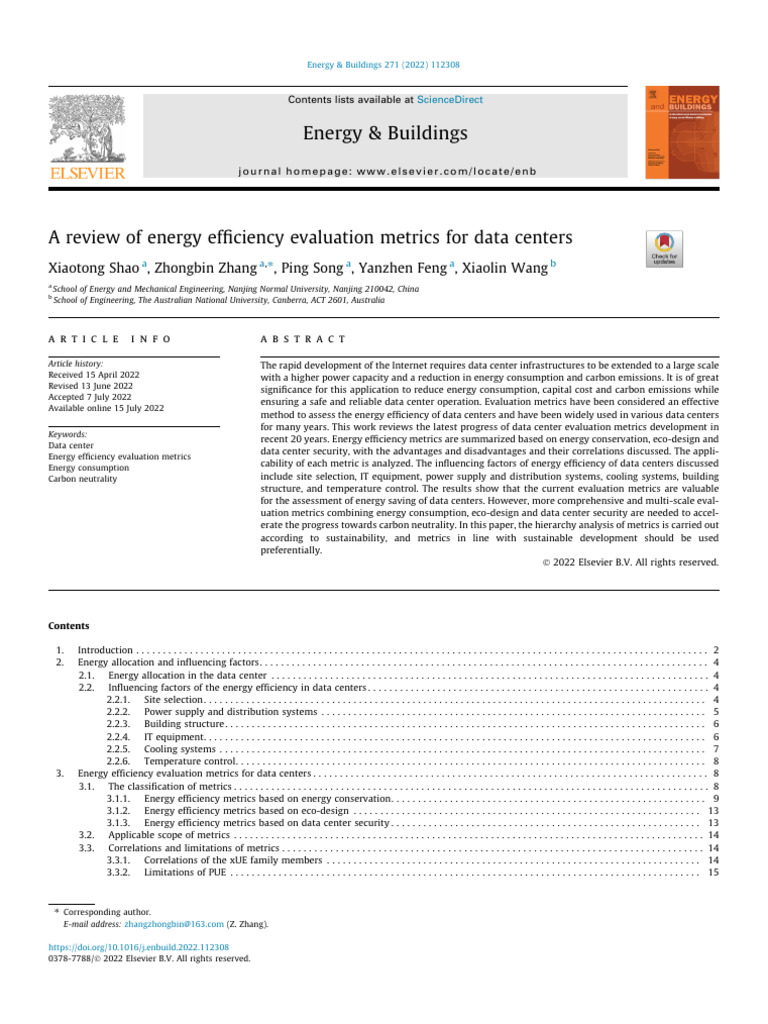 Energy Efficiency Metrics for Data Centers | PDF | Air Conditioning ...
