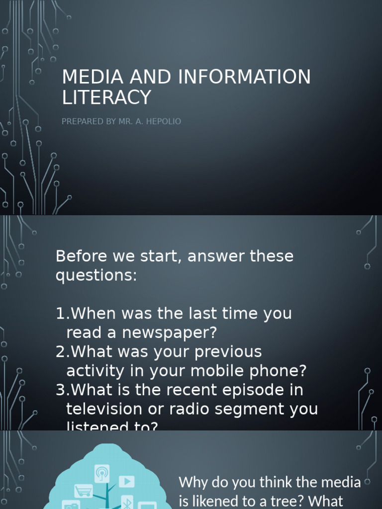 Unit 1 Media and Information Literacy | PDF | Communication | Information