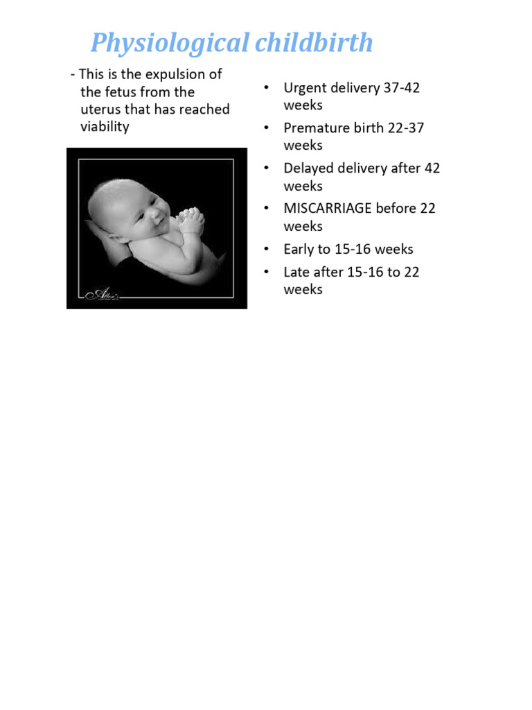 Understanding Physiological Childbirth | PDF | Childbirth | Uterus