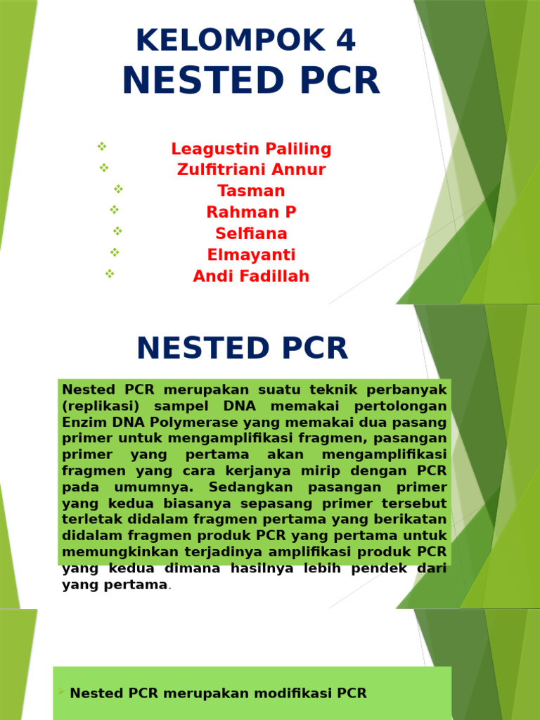 Teknik Nested PCR untuk Amplifikasi DNA | PDF