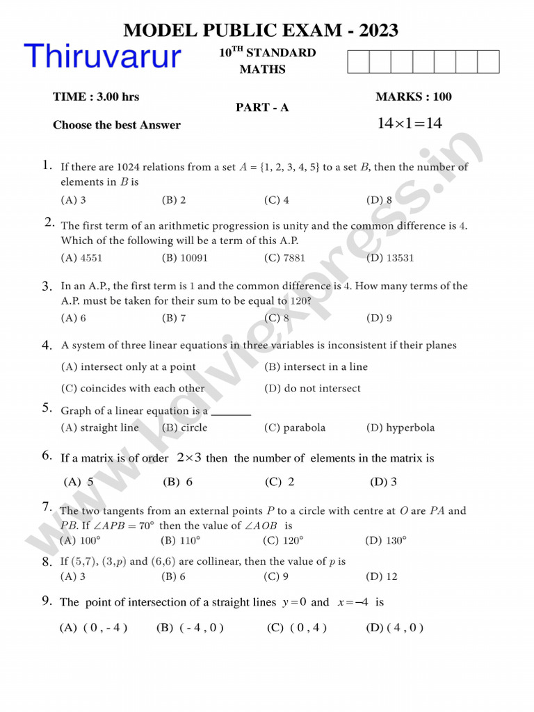 10TH MATHS PUBLIC QUESTION PAPER 2022 ENGLISH MEDIUM visual data 4
