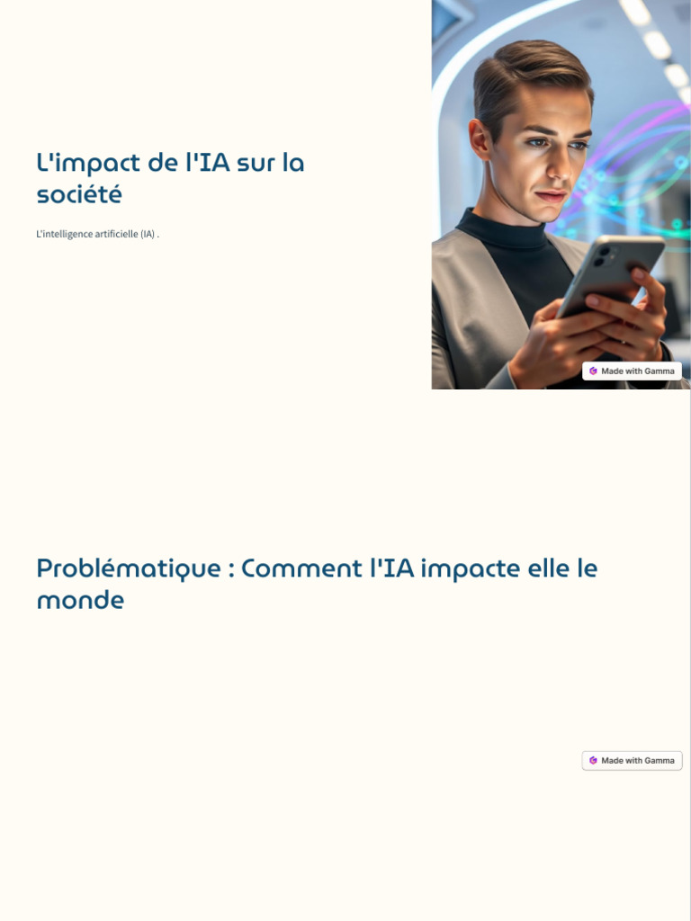 Limpact de LIA Sur La Societe | PDF | Intelligence artificielle ...
