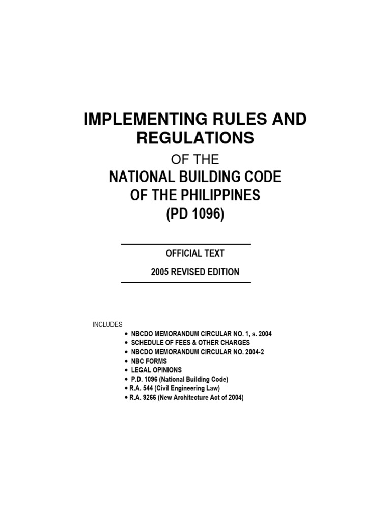 PD 1096 DPWH | PDF | Specification (Technical Standard) | Engineer