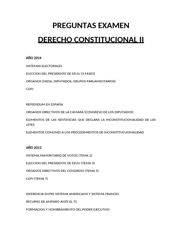 Wuolah-Free-Preguntas Examen Const II PDF | PDF