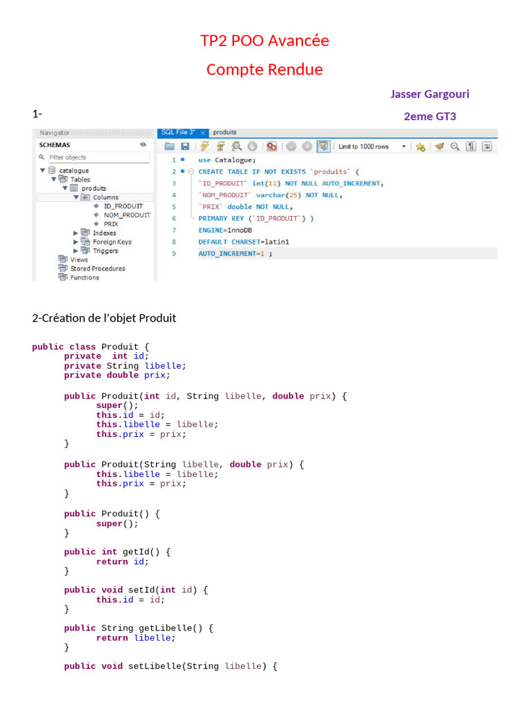 Gestion des Produits en POO Java | PDF | Logiciel de gestion des ...