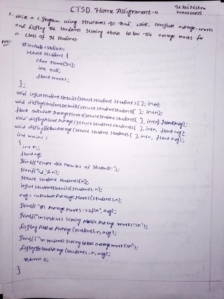CTSD Home Assignment - 4 | PDF