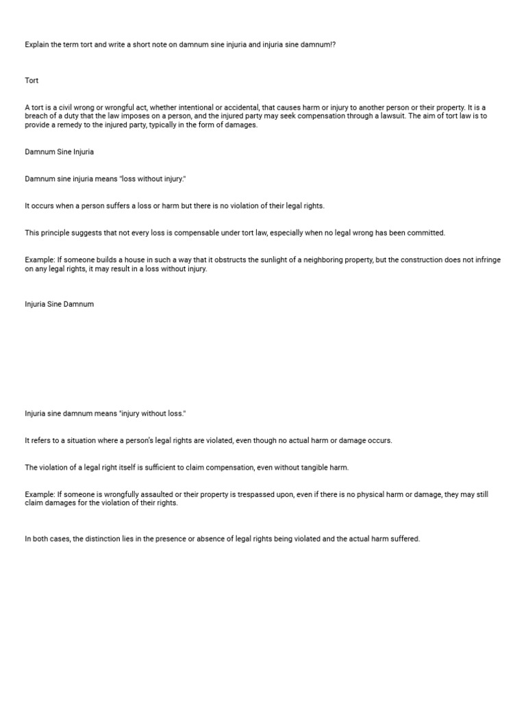 Understanding Torts and Consumer Rights | PDF | Tort | Damages