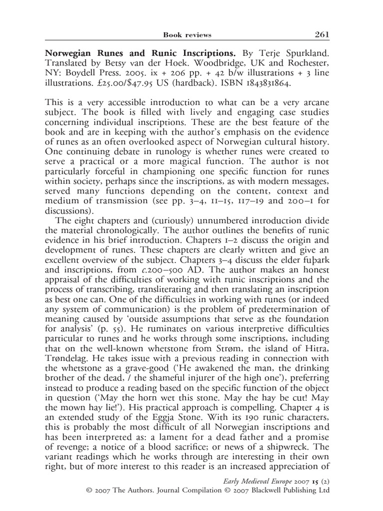 Norwegian Runes and Runic Inscriptions B | PDF