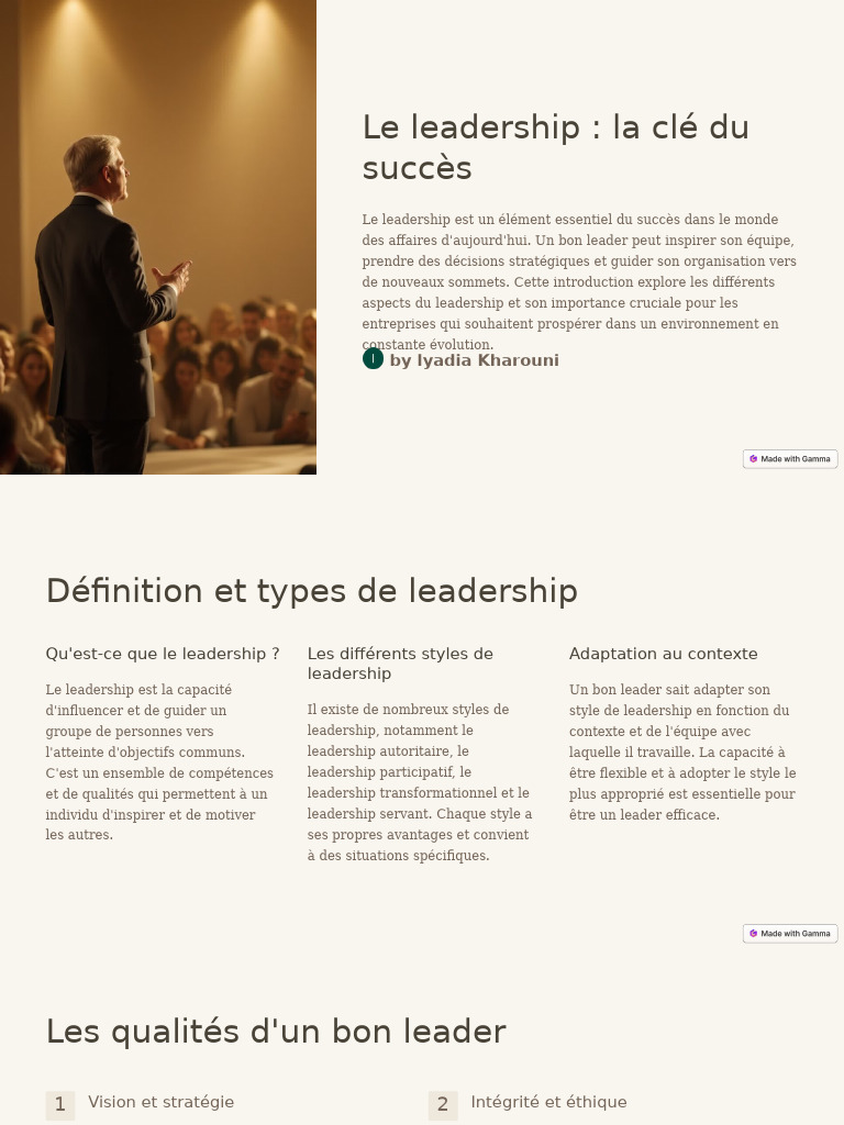 Leadership : Clé du succès en affaires | PDF | Direction | Mentorat