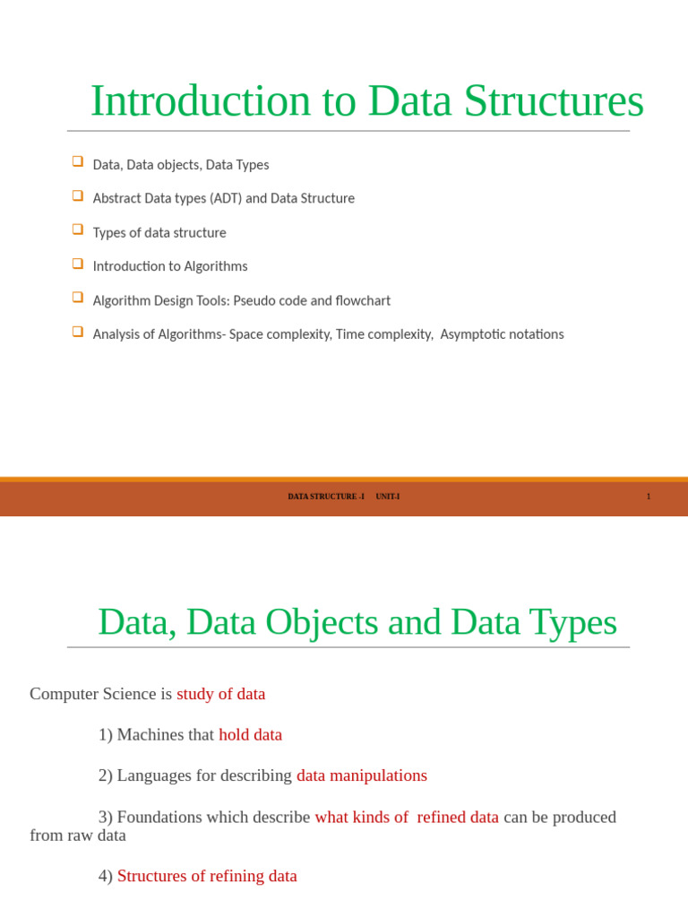 DS-I - Introduction To Data Structure - 24 Oct 2018 | PDF | Data Type ...