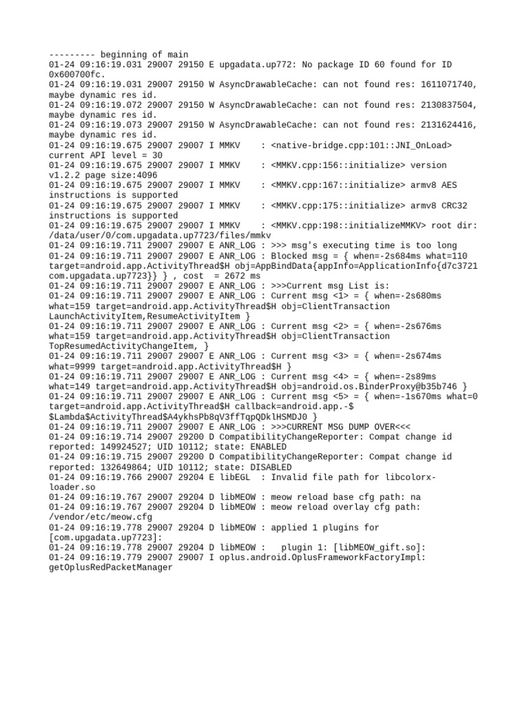 Android App Error Log Analysis | PDF | Software | Computing