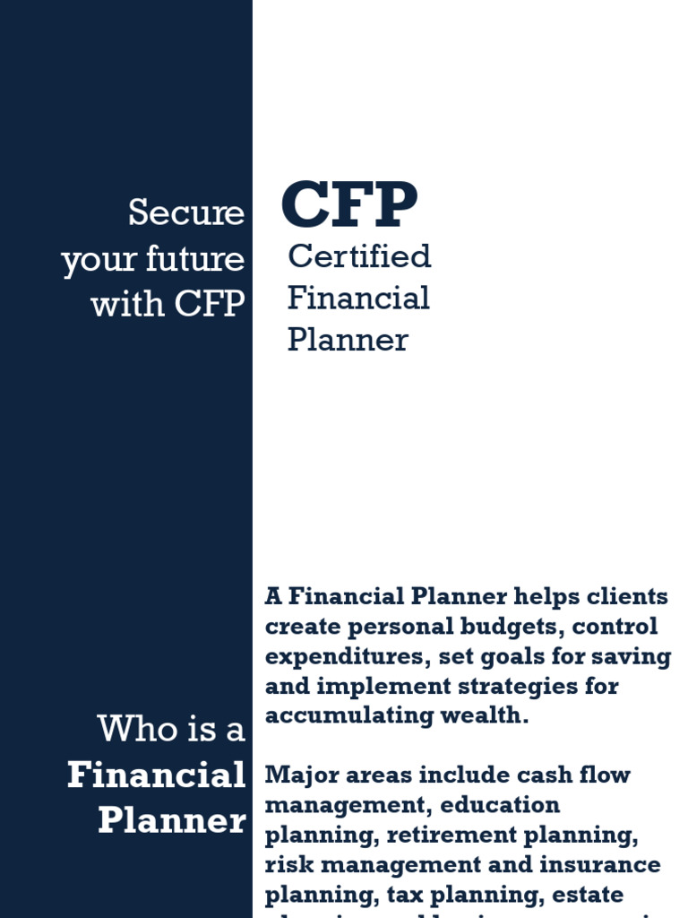CFP Details | PDF | Money | Financial Services