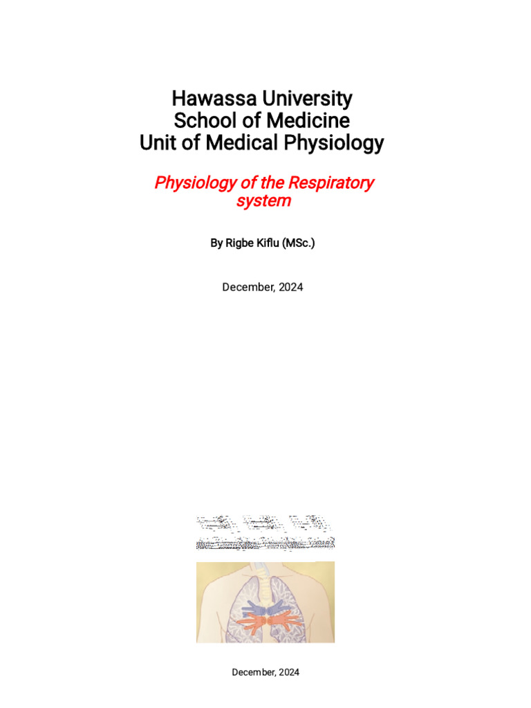 Physiology of Respiratory System | PDF | Respiratory Tract | Lung