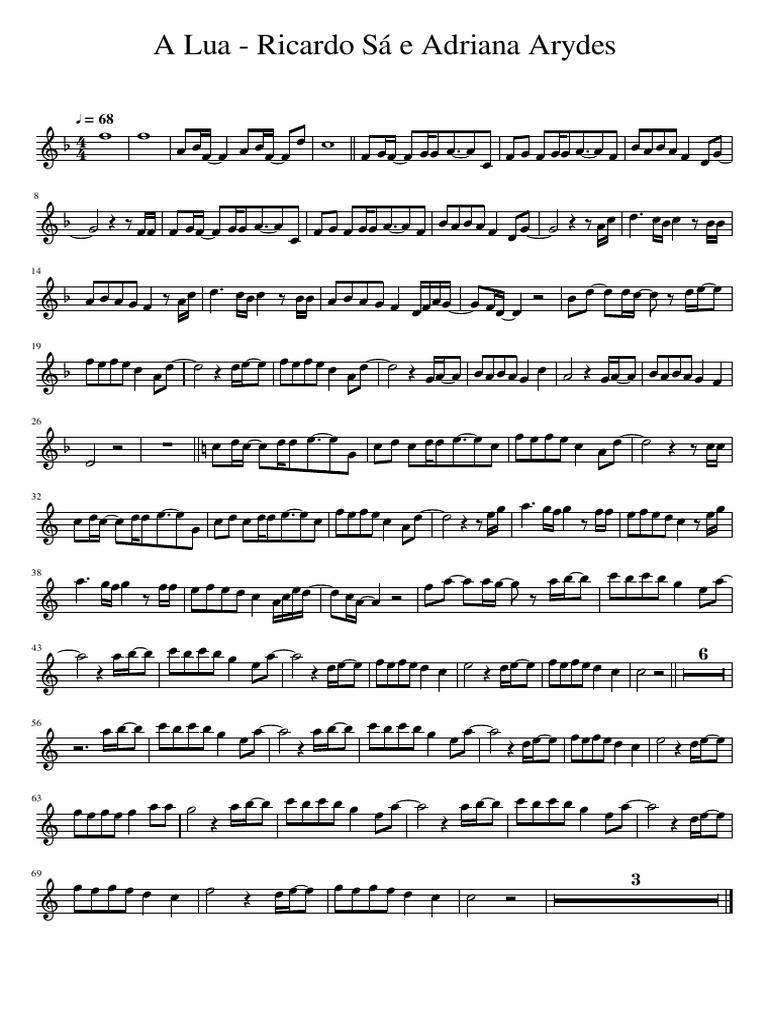 A Lua - Ricardo Sá e Adriana Arydes - Violino Solo | PDF