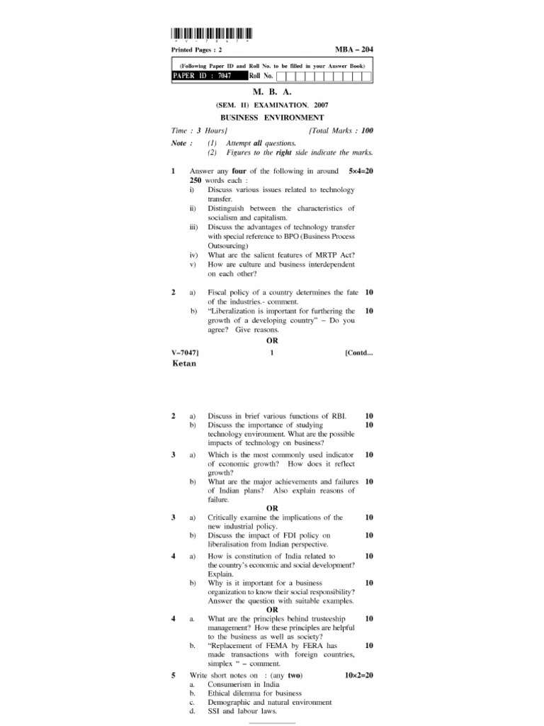 Question Paper of Bed 1 | PDF