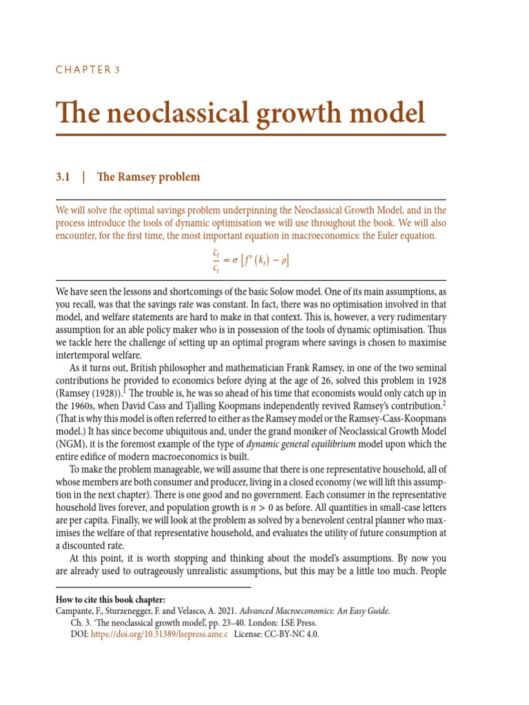 Neoclassical Growth Model Analysis | PDF | Economics | Economies