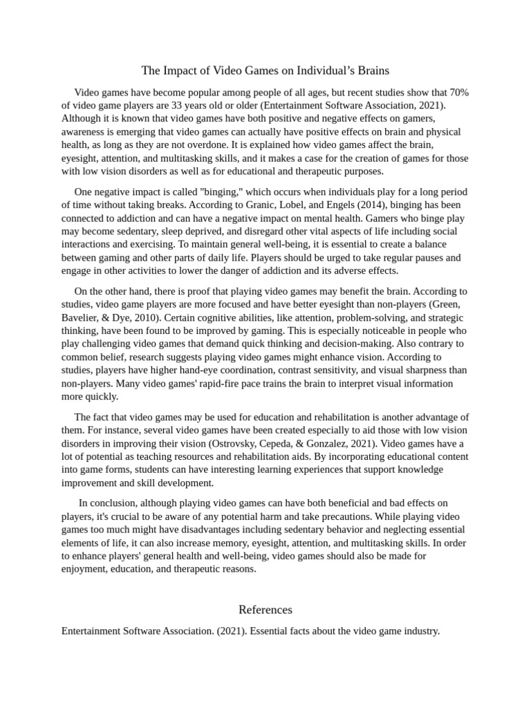 Videogames Pdf Video Games Visual Impairment