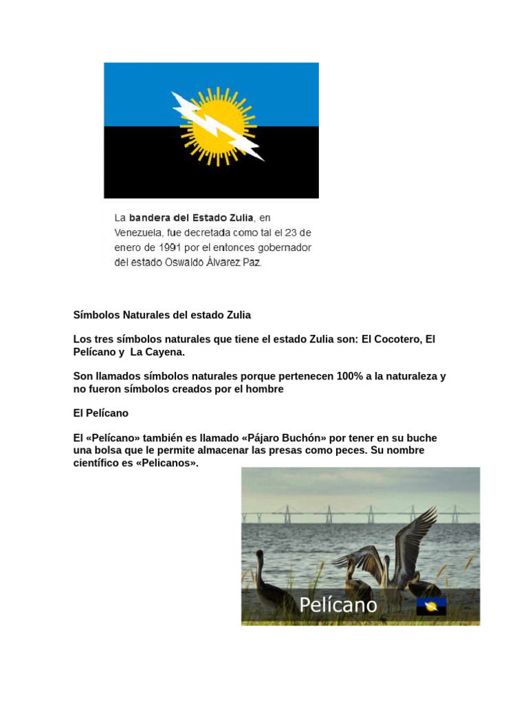 Símbolos Naturales del Estado Zulia | PDF