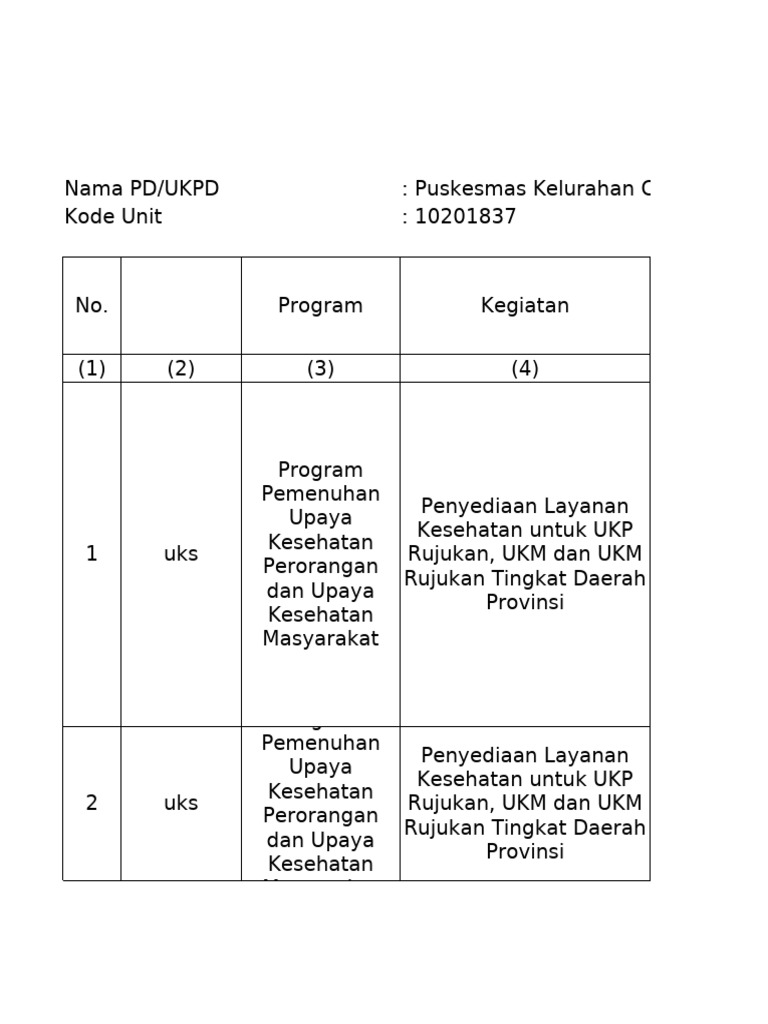 Ruk Program Uks Dan Kelengkapan Ruk THN 2025 | PDF