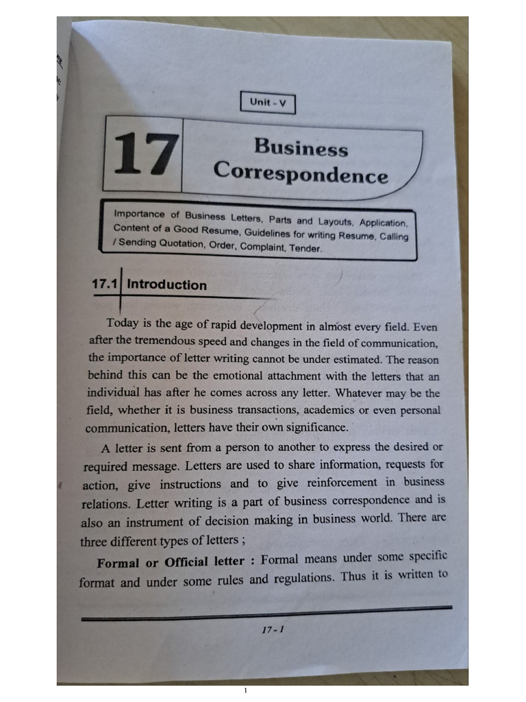 Business Letter Unit 5 | PDF