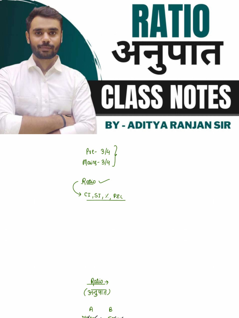 Ratio Class Notes | PDF