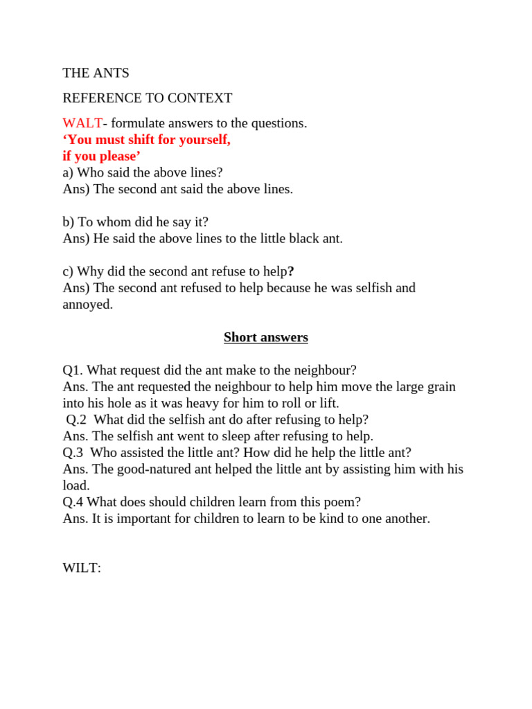 Gr3 the Ants December Extra Notes (1) (1) | PDF