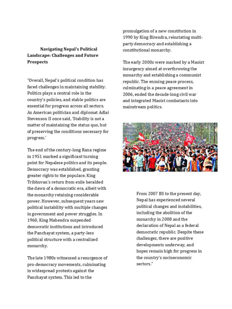 Nepal's Political Challenges and Progress | PDF | Nepal | Forms Of ...