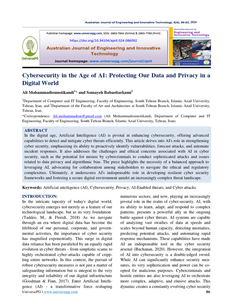 AI's Role in Cybersecurity Today | PDF | Security | Computer Security