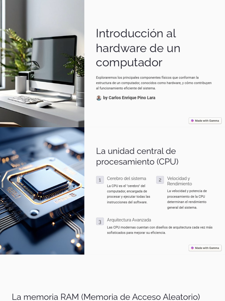 Componentes Esenciales del Hardware de PC | PDF | Hardware de la ...