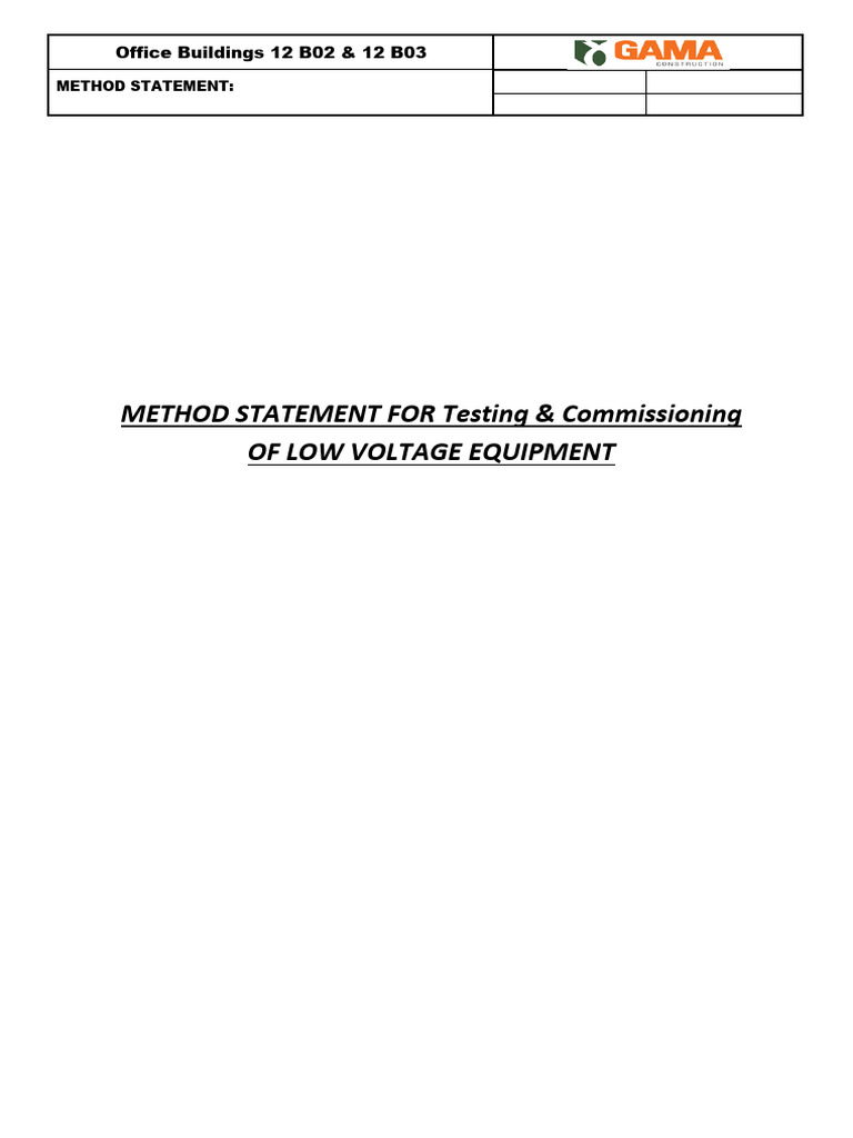 LV Equipment Testing Procedure Guide | PDF | Power Supply | Insulator ...
