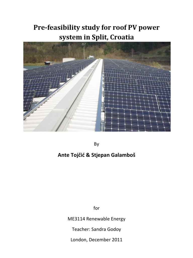 Solar PV Feasibility Study in Split | PDF | Photovoltaics | Solar Cell