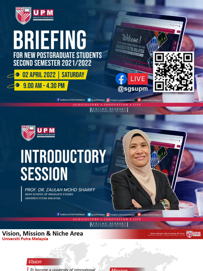 UPM Vision, Mission, and Key Facts | PDF | Postgraduate Education | Thesis