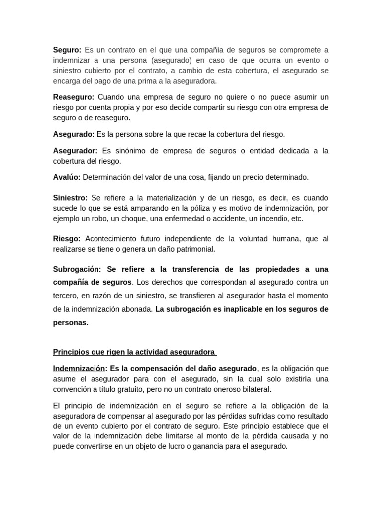 Guia de Estudio Contabilidad de Seguros | PDF | Póliza de seguros | Seguro