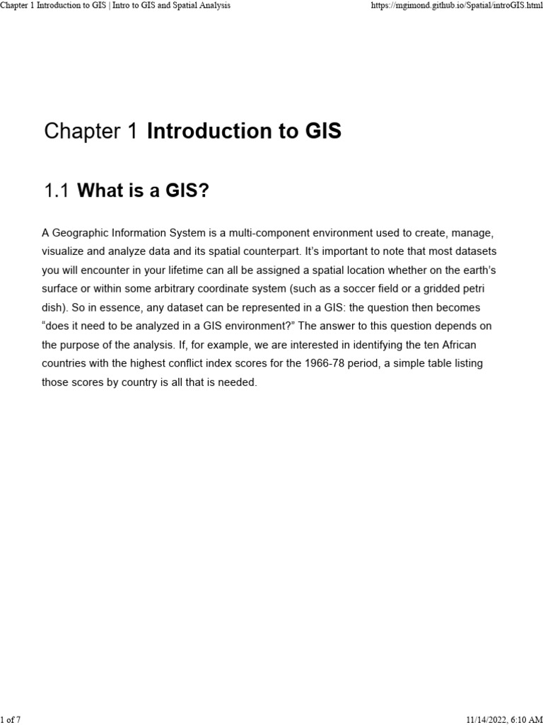 Chapter 1 Introductionto GISIntroto GISand Spatial Analy | PDF | Arc ...