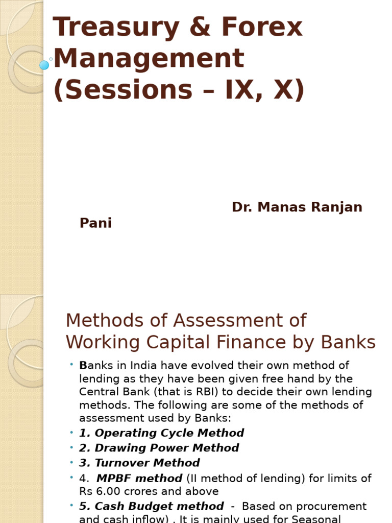 Working Capital Finance Methods in India | PDF | Loans | Banks