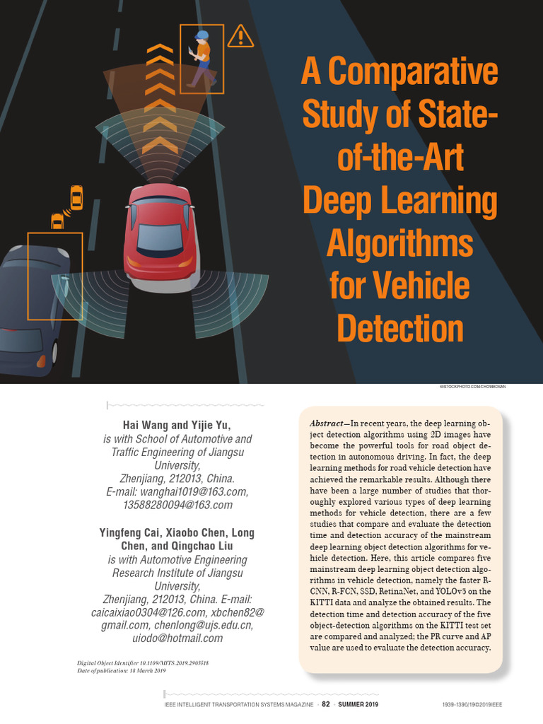 Relatório Cíentifico - A Comparative Study of The Art Deep Learning ...