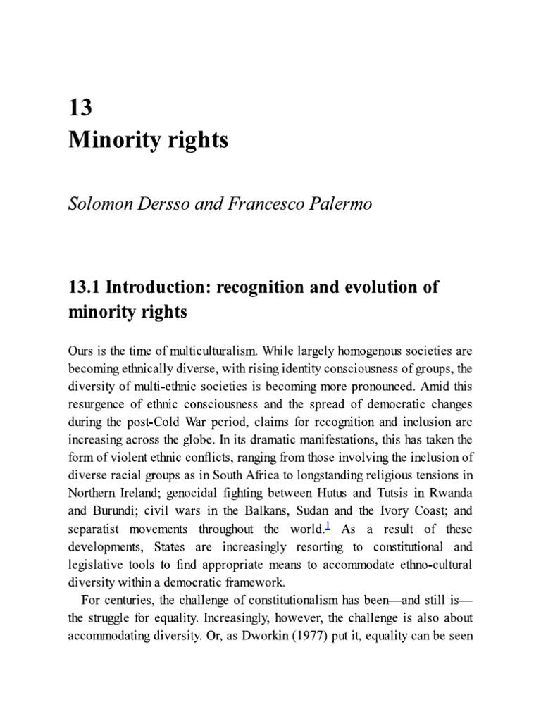 Minority Rights' | PDF